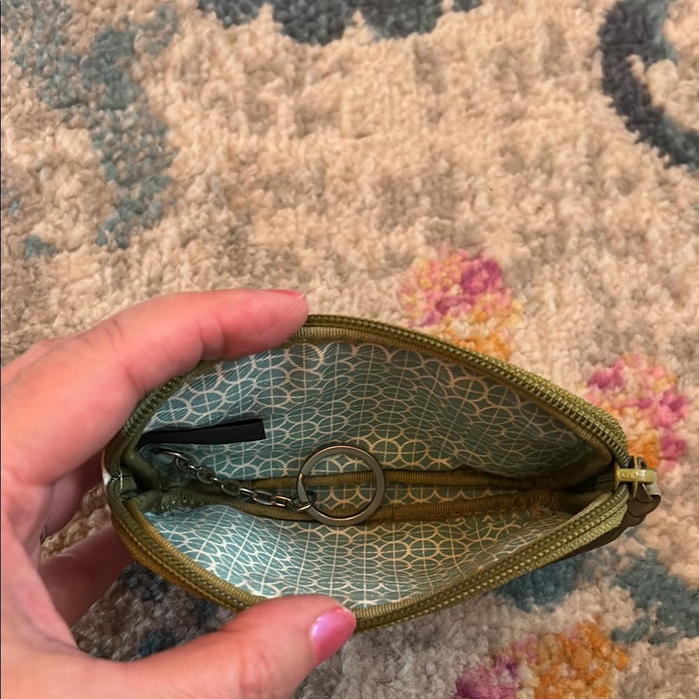 Fossil Pastel Patchwork Zipper Wallet With Key Ri… - image 5